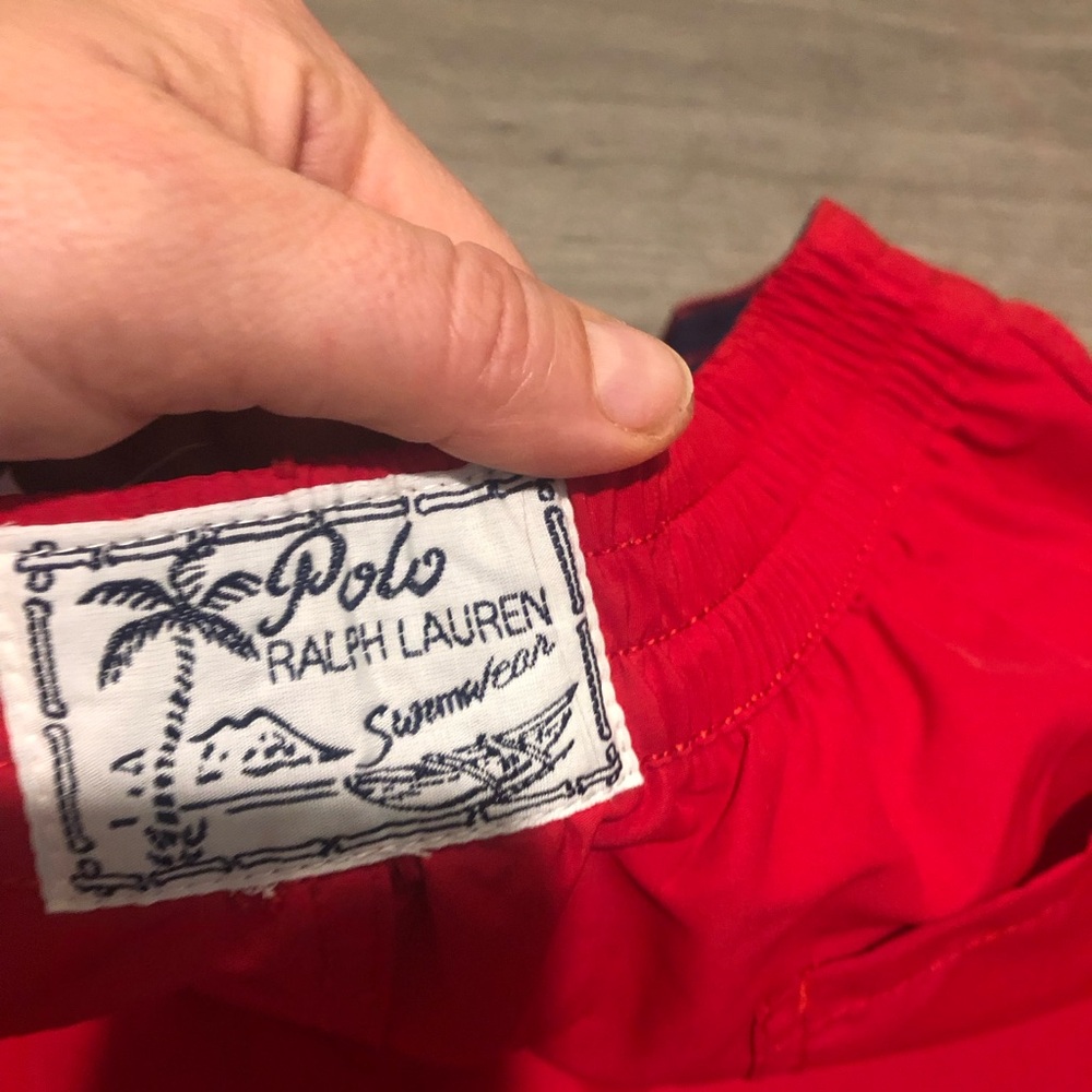 Polo Ralph Lauren Big Boys Big Pony Swim Trunks Red Sz XL (18-20) - NWT - Picture 5 of 6